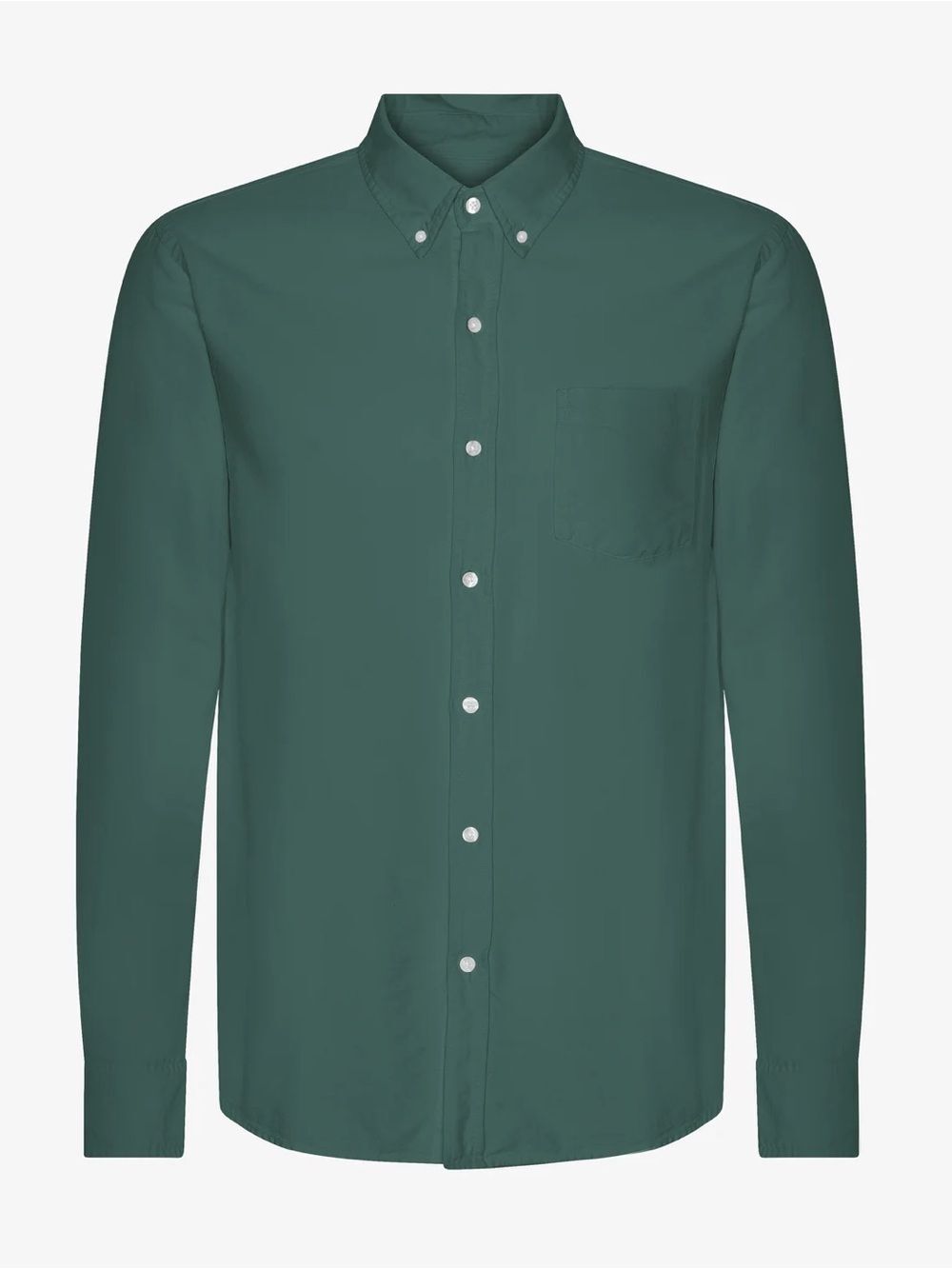 Colorful Standard 100% Organic Soft Cotton Button Up Shirt Mens Large Green  EUC